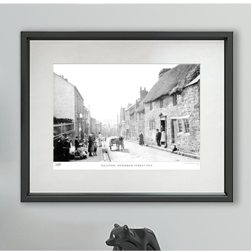 Helston, Wendron Street 1913 - Single Picture Frame Print, 40cm H x 50cm W x 2.3cm D