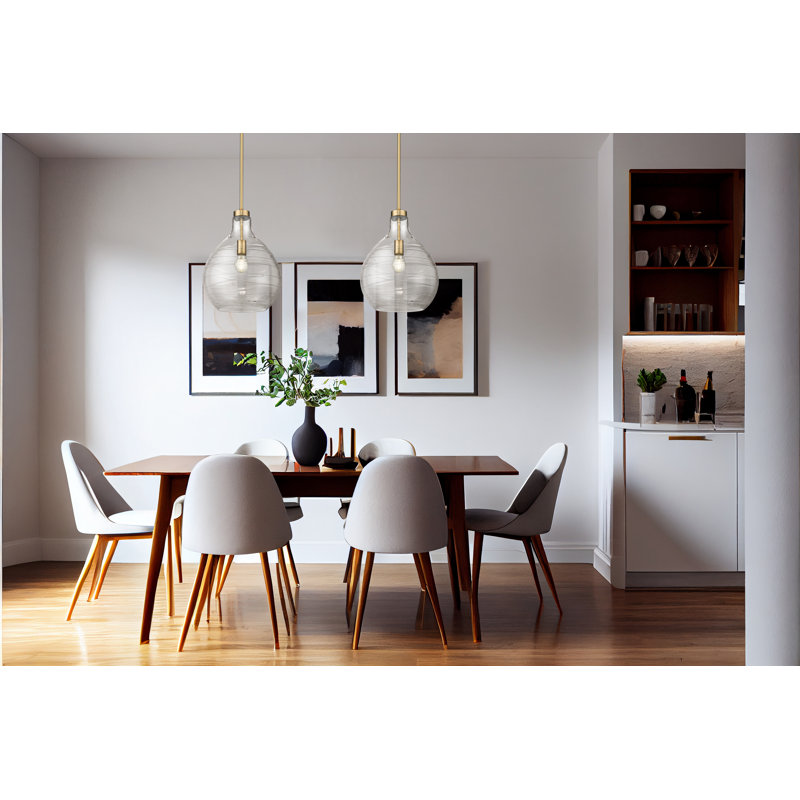 Wilhemina 1 - Light Teardrop Pendant, 98.5" H x 13" W x 13" D, Modern Gold