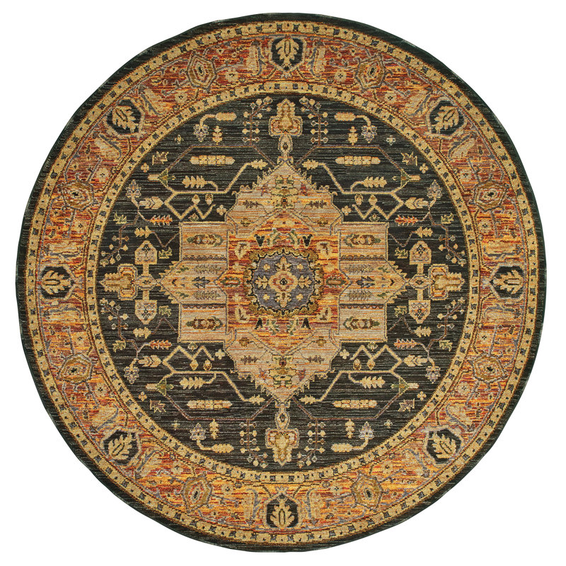 Tapis doré Tuma, Rond 7 pi 10 po
