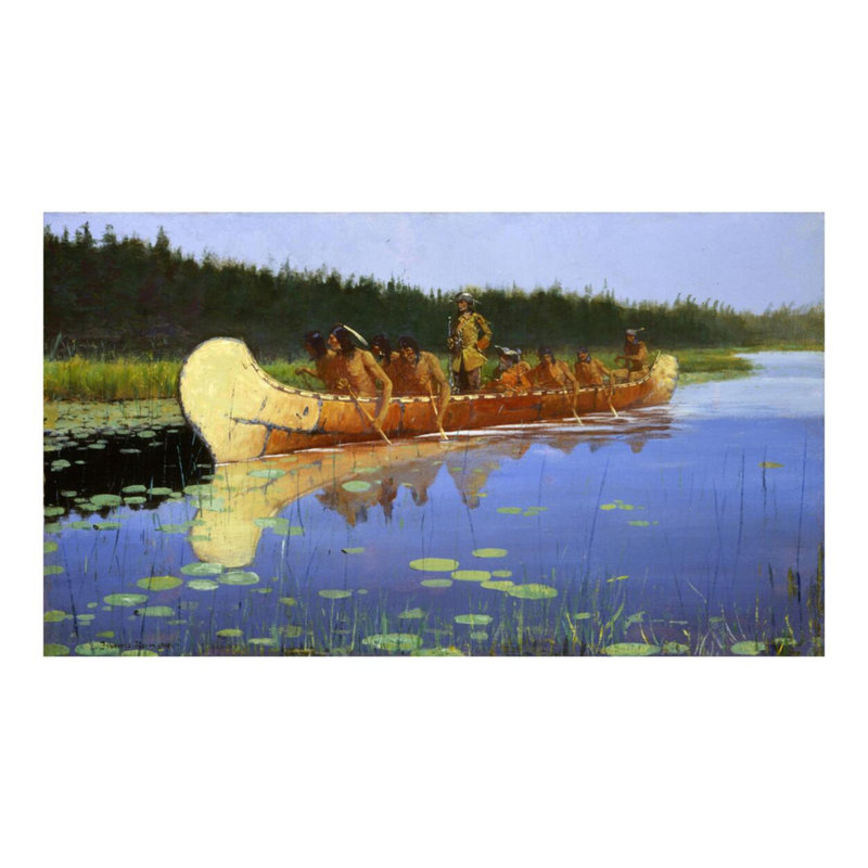 «Radisson and Groseilliers» par Frederic Remington - Estampe numérique, H 16 po x l 20 po
