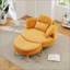 Corduroy Armchair with Ottoman-108743758