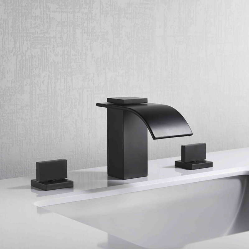 Robinet pour salle de bain à 3 trous Wterfall, Noir