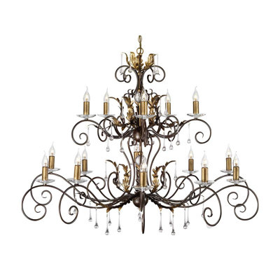 Elson 15 - Light Candle Style Chandelier