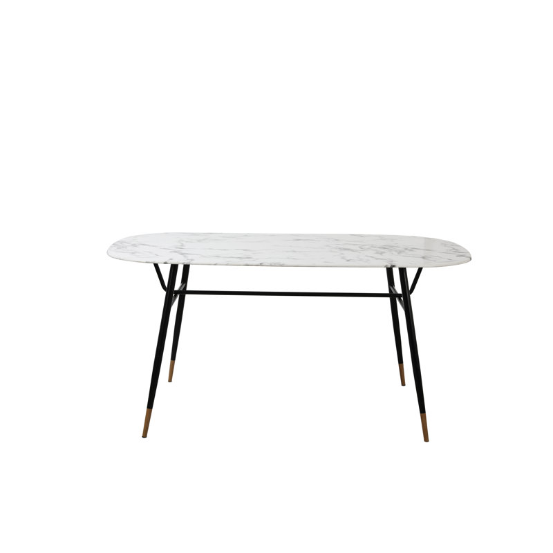 Abderdeen Glass Top Metal Base Dining Table