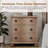 Farmhouse 3 Drawer Nightstand With Curved Front-1049960804