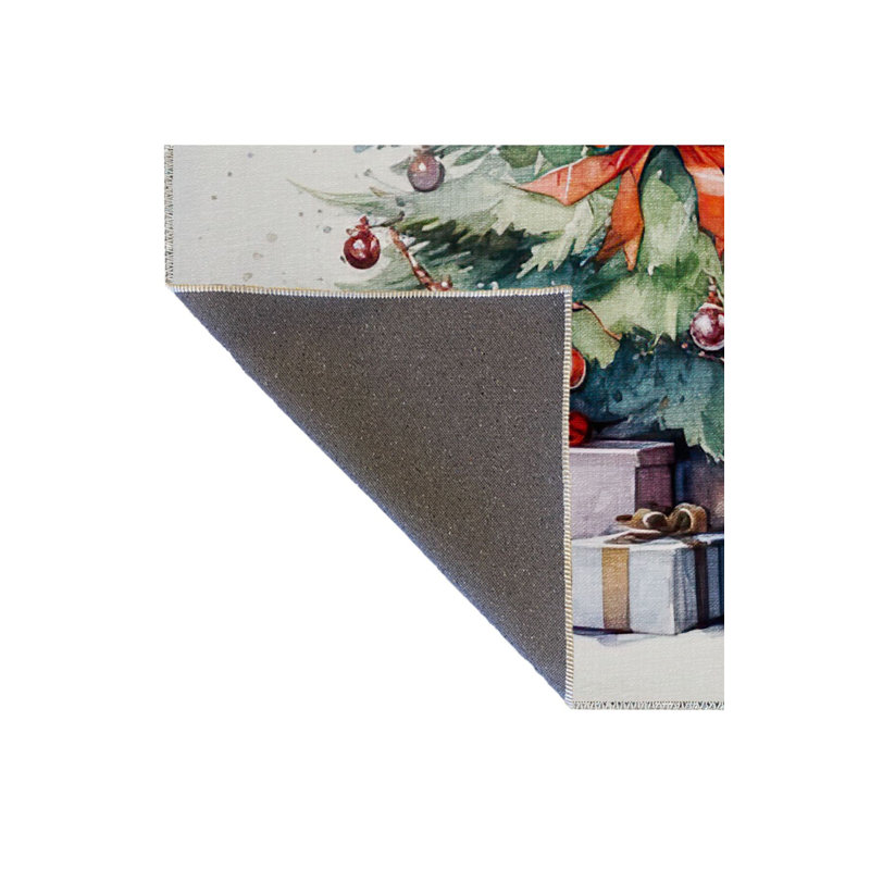 Tapis décoratif lavable à la machine Christmas, Rectangle 5 pi 1 po x 7 pi 7 po