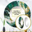 Vert et or Serene Cascade I - miroir unique abstrait, grand miroir mural vert, impression sur métal-121387873-97183447