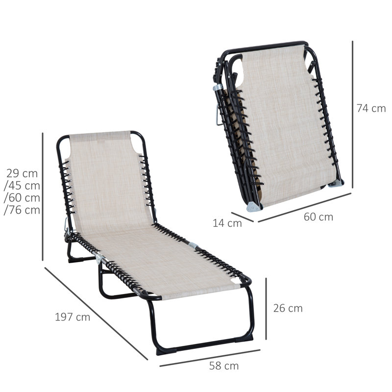 Reclining Single Chaise, Ivory
