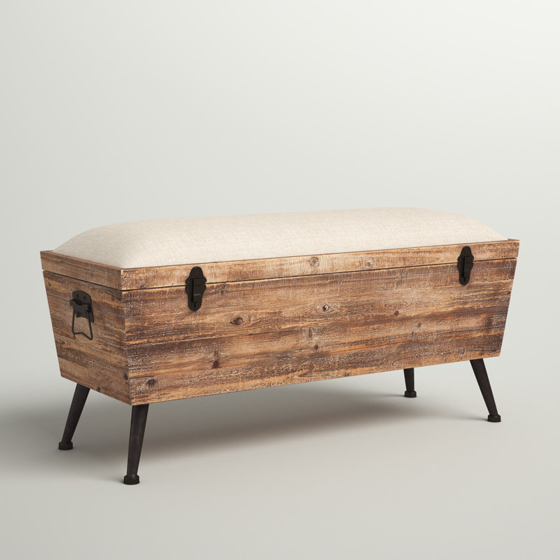 Annie Polyester Blend Upholstered Storage Bench