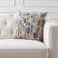 Coussin décoratif en velours multicolore géométrique Plutus-110914255-110914260
