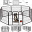 8 Panel Metal Dog Playpen with Lockable Durable Door Exercise Heavy Duty Metal Dog cage Indoor Outdoor Pet Fence for Large Medium Small Pets-51152440-51152437