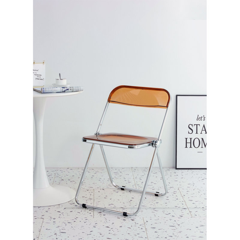 Chaise pliante en plastique, Jaune