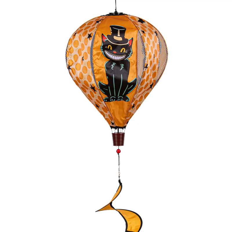 Tourbillon de ballons chat noir trio d'Halloween