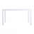 55 Inch Indoor Outdoor Dining Table Lightweight Pp Tabletop Metal Legs Patio Garden