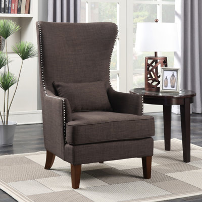 Kegan Accent Chair with Chrome Nails