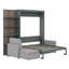 Lit escamotable mural avec canapé et tablettes Murphy-837447653