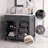 Burnet 36'' Single Bathroom Vanity with Ceramic Top, Mirror and Polished Chrome Faucet-1684953368-1684953371