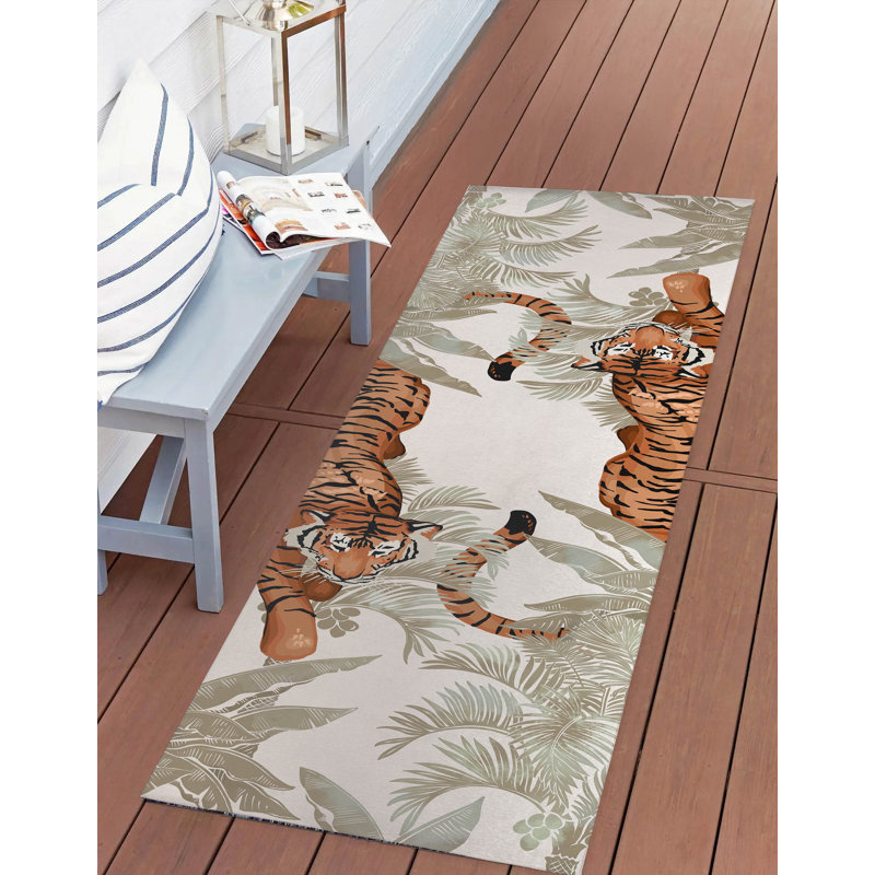 Tapis extérieur Rumble In the Jungle, Tapis de couloir 2 pi 6 po x 8 pi