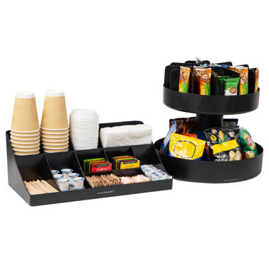 6-Compartment, 3-Tier Condiment Storage, Countertop Organizer, 13L x  6.25W x 15.25H