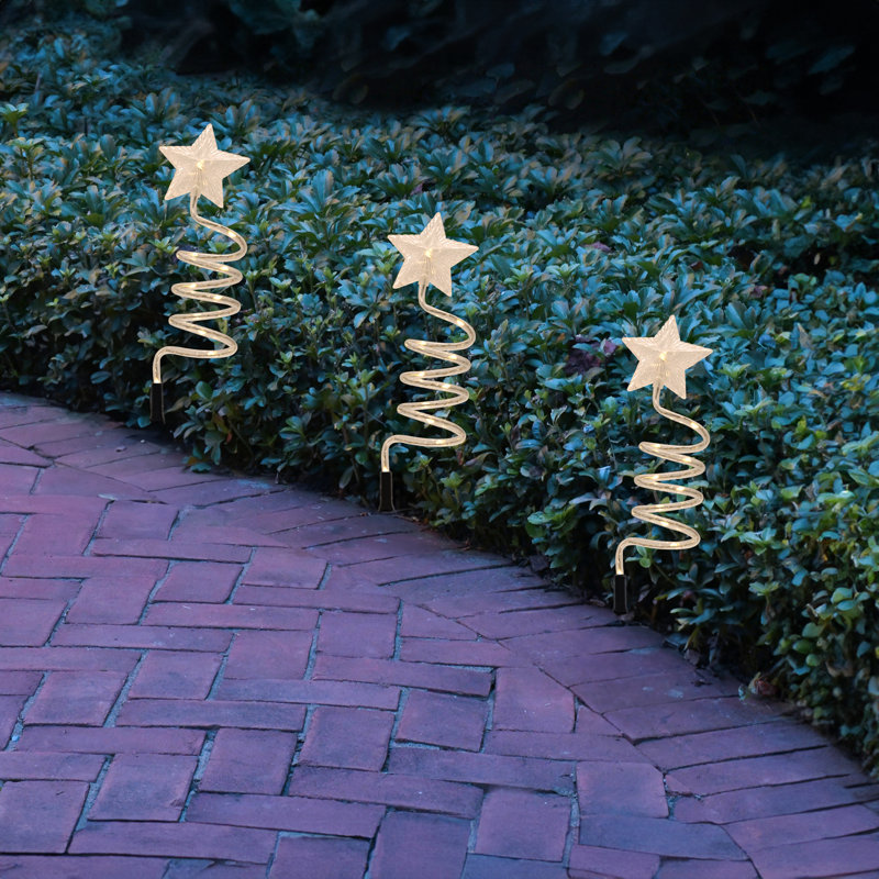 Battery Operated Spiral Star Yard Lights