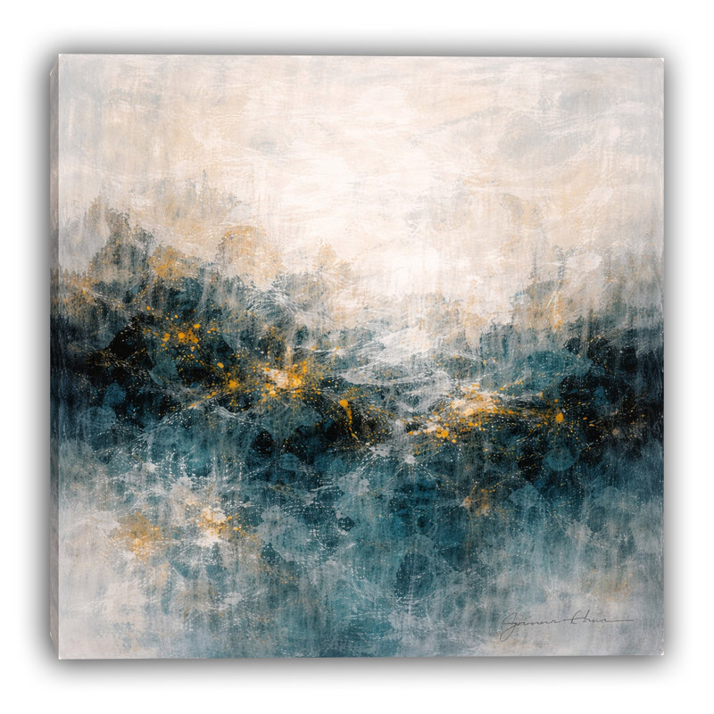 Art doré sur toile Golden Meadow, L 20 po x H 20 po x P 1,5 po