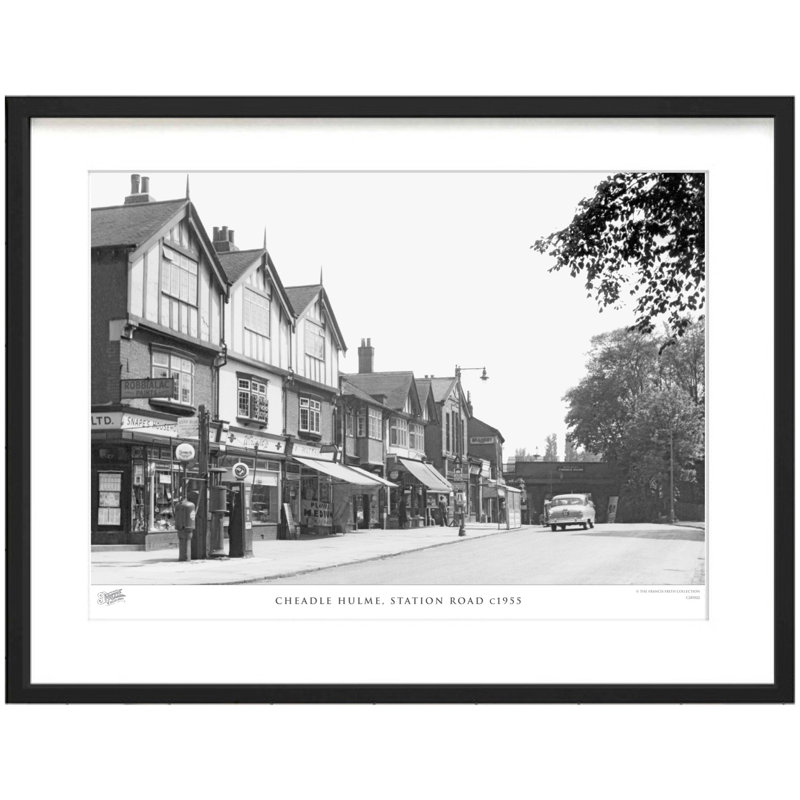 Cheadle Hulme, Station Road C1955 by Francis Frith - Single Picture Frame Print, 40cm H x 50cm W x 2.3cm D