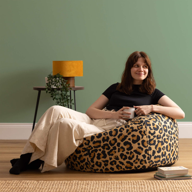 Kingston Leopard Print Woven Classic Bean Bag