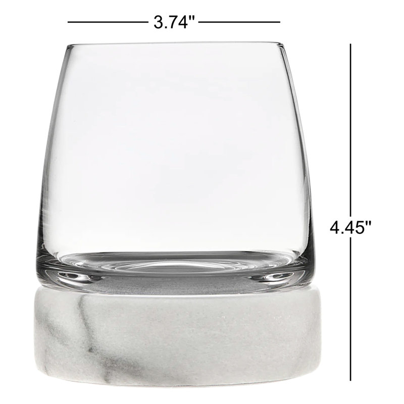 Pierre froide sans plomb cristal 15 oz Verre tout usage sans pied