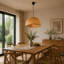 Luminaire suspendu en bambou naturel tissé à la main Pacitte