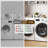 Washer Dryer Countertop, 54.3" x 27.6" Wooden Laundry Countertop with Edge Rails, Washer and Dryer Topper for Laundry Room Organization and Storage-White-126146295