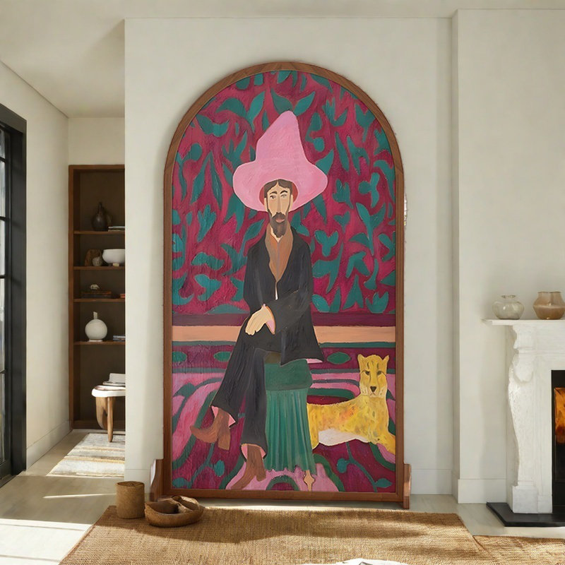 Solid Pink Hat Partition Screen