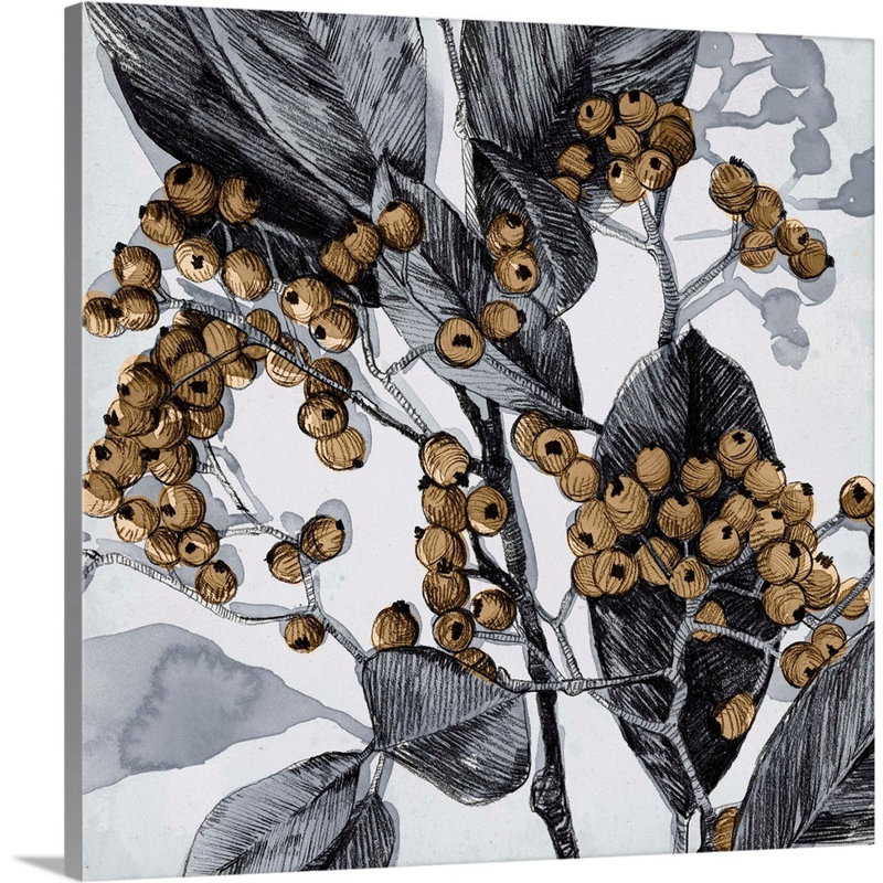 «Holly Shadow II» par Emma Caroline - reproduction d'art sur toile, H 24 po x l 24 po x P 1,25 po, Toile tendue