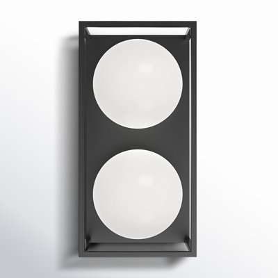 Davida 2 Light Outdoor Stainless Steel Wall Light