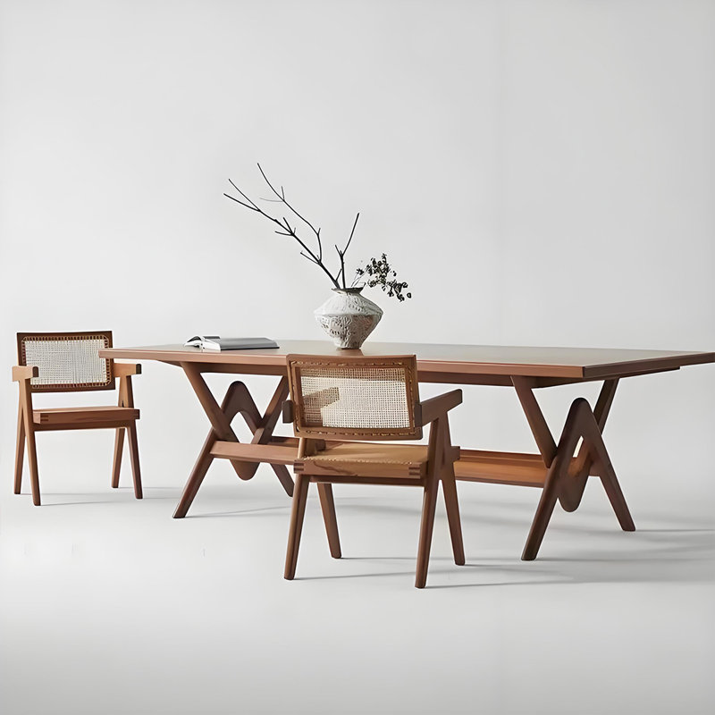 High-end solid wood dining table, 29.52"H x 102.36"L x 39.37"W