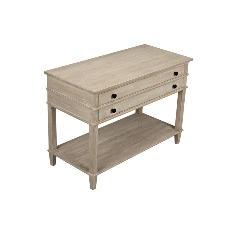 Alex 2 - Drawer Solid Wood Nightstand, Gray Wash Wax