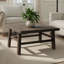 Fostoria Reclaimed Elm Wood Square Coffee Table, Black-114728485