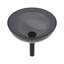 Lavabo de salle de bain Wimer avec verre trempé gris et drain escamotable fiable de 16,32 x 16,32 x 5,31 po