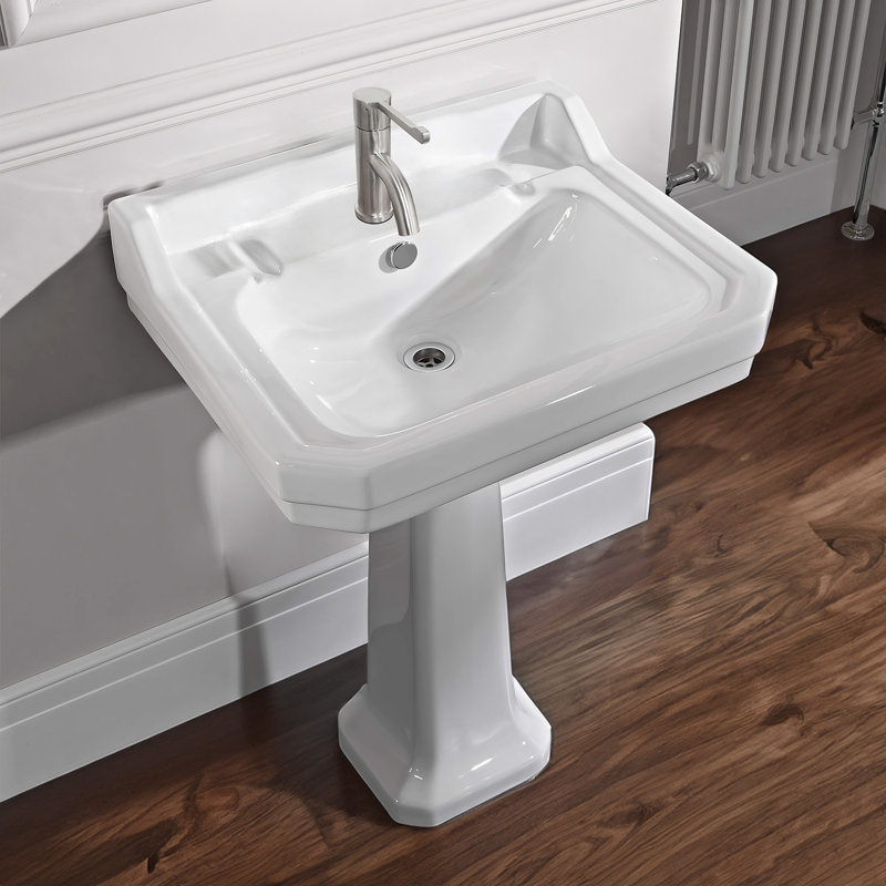 Whitehaus Collection Stainless Steel Extended Single Lever Bathroom Faucet with Pop-up Drain, Brushed Stainless Steel