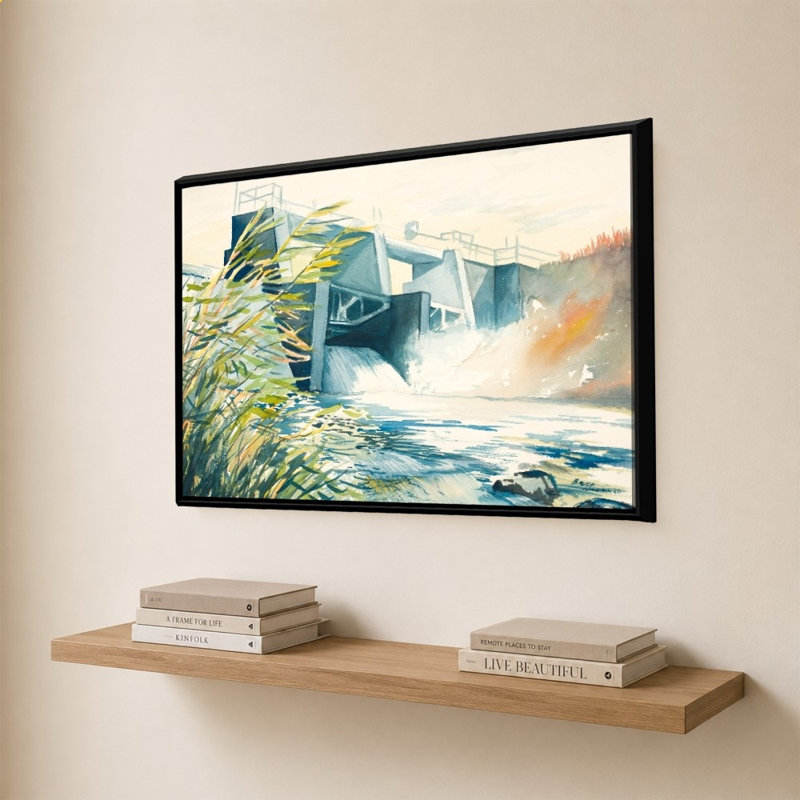 «Industrial Dam» par Bruce Nawrocke - Impression sur toile