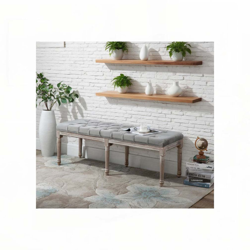 Banc de chambre à coucher à l'extrémité du lit, banc d'entrée rembourré