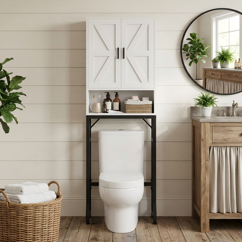 23.6" Wide Modern Farmhouse Over-the-toilet Bathroom Space Saver