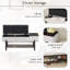 Banc de rangement rembourré avec compartiment caché et support inférieur pour l'organisation du vestibule, du salon et du couloir.-336587004