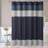 Aaraon Striped Faux Silk Shower Curtain-1381219036