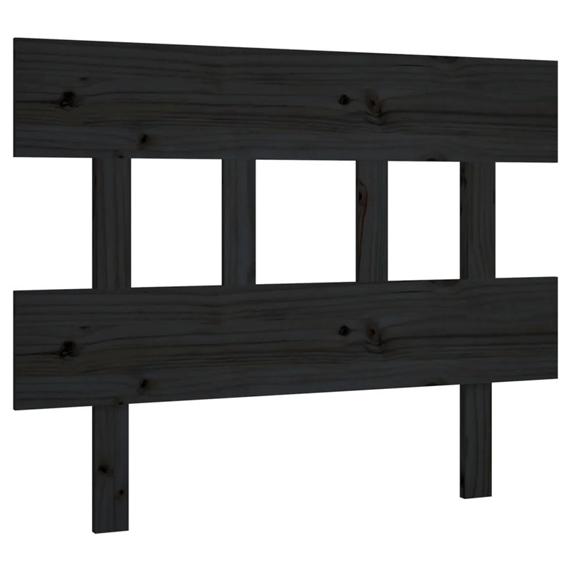 Jasee Solid Wood Headboard, Black, 81 x 103.5 cm