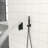 Ceiling Mount 10 Inch Square Dual Shower Head With Matte Black Finish, - Scald Protection, Rainfall Shower, And Easy To Clean Nozzle Balanced Valve, Spray Pattern, 360 Adjustability