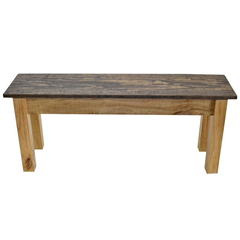 Banc en bois, H 17 po x l 48 po x P 12 po