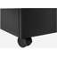 Contenant classeur noir stratifié, pour armoire de bureau en stratifié, avec tiroirs de rangement adéquats