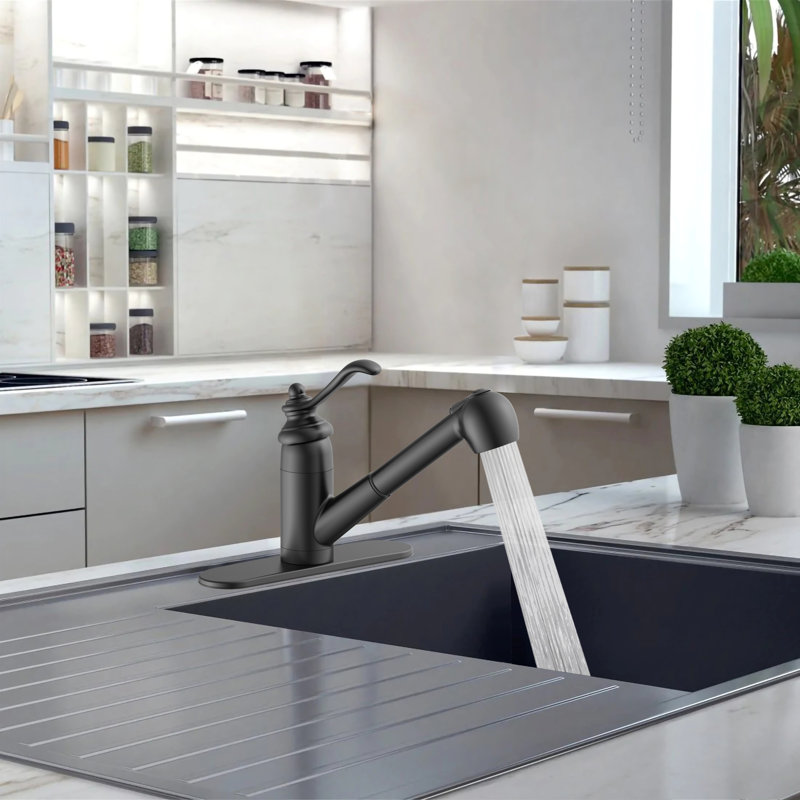 Robinet de cuisine Vetta, Noir mat