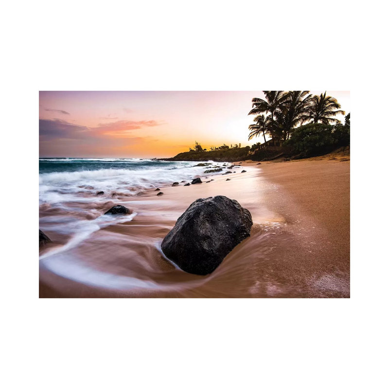 Smooth Shore by Lucas Moore - Wrapped Canvas Print, 30.48 cm H x 45.72 cm W