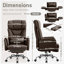 Chaise de bureau ergonomique inclinable à haut dossier avec dossier et repose-pieds réglables-1223664401
